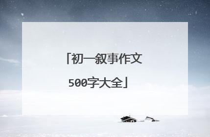 初一叙事作文500字大全