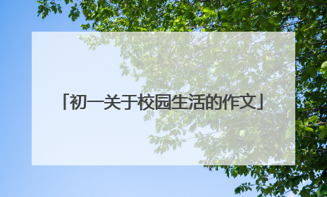 初一关于校园生活的作文