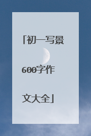 初一写景600字作文大全