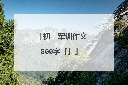 初一军训作文800字「」