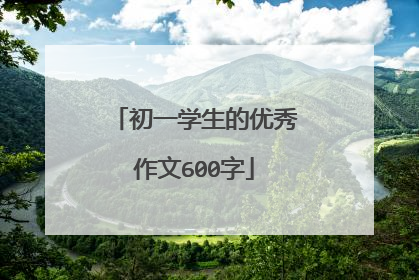 初一学生的优秀作文600字