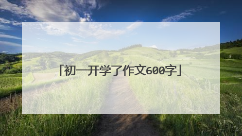 初一开学了作文600字