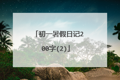 初一暑假日记200字(2)