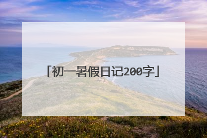 初一暑假日记200字