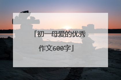 初一母爱的优秀作文600字