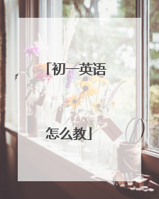 初一英语怎么教