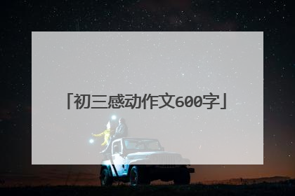 初三感动作文600字