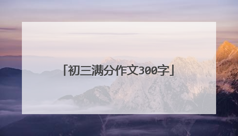 初三满分作文300字