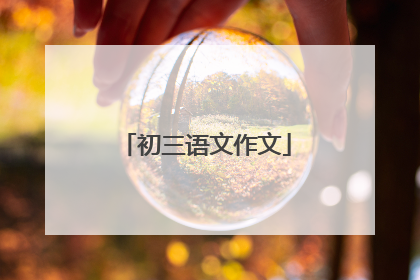 初三语文作文