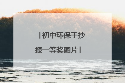 初中环保手抄报一等奖图片