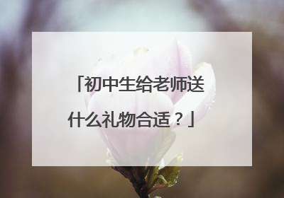 初中生给老师送什么礼物合适？