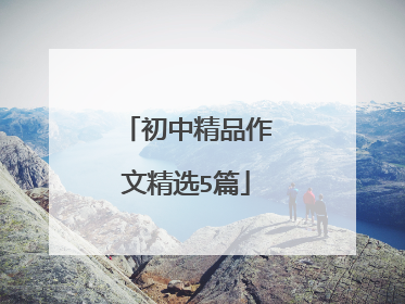 初中精品作文精选5篇
