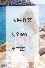 初中作文大全600字三篇