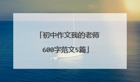 初中作文我的老师600字范文5篇