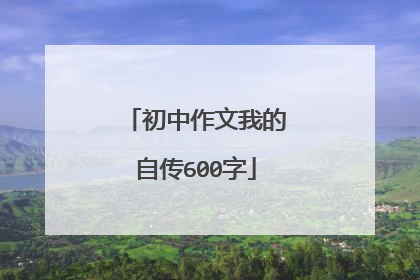 初中作文我的自传600字