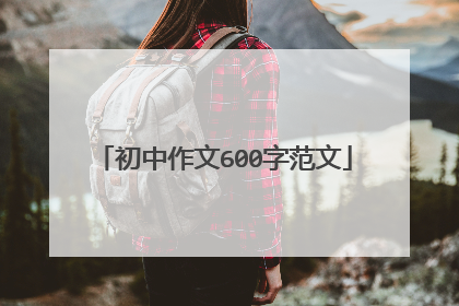 初中作文600字范文