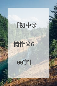初中亲情作文600字