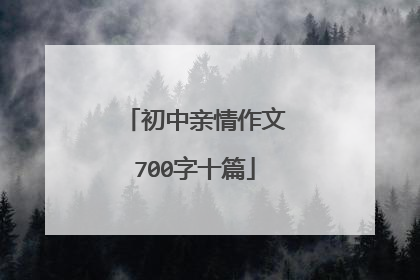 初中亲情作文700字十篇