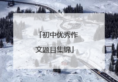 初中优秀作文题目集锦