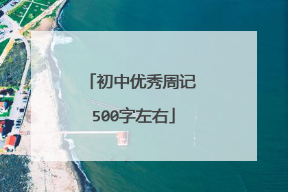 初中优秀周记500字左右