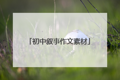 初中叙事作文素材