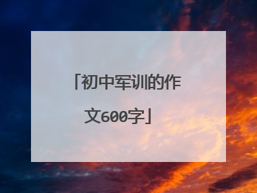 初中军训的作文600字