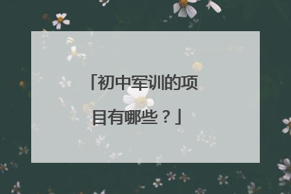 初中军训的项目有哪些?