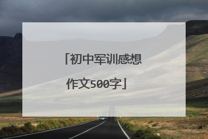 初中军训感想作文500字