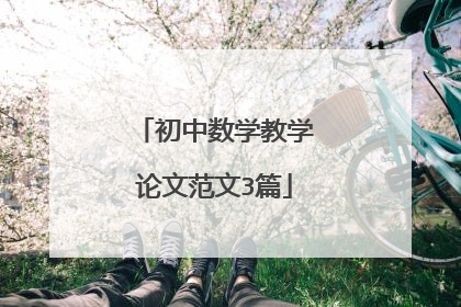初中数学教学论文范文3篇