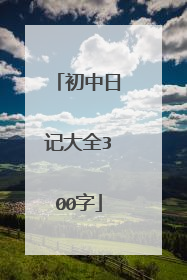 初中日记大全300字