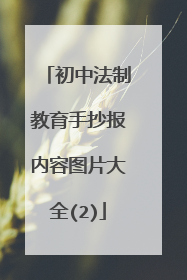 初中法制教育手抄报内容图片大全(2)