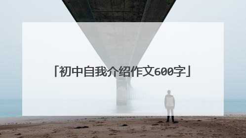 初中自我介绍作文600字