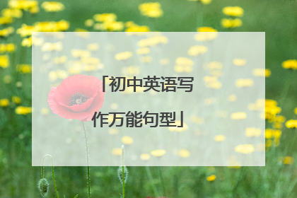 初中英语写作万能句型