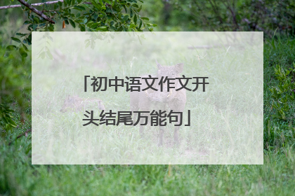 初中语文作文开头结尾万能句