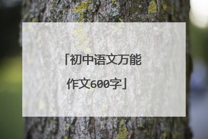 初中语文万能作文600字