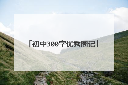初中300字优秀周记
