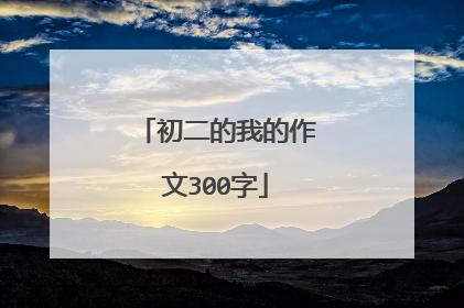 初二的我的作文300字