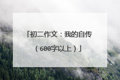 初二作文：我的自传（600字以上）