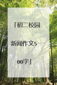 初二校园新闻作文500字