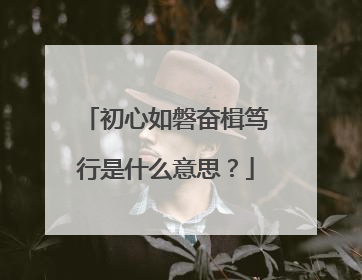 初心如磐奋楫笃行是什么意思?