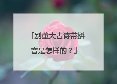 别董大古诗带拼音是怎样的?
