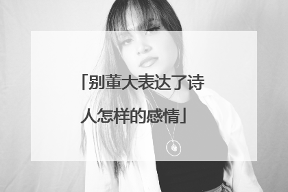 别董大表达了诗人怎样的感情