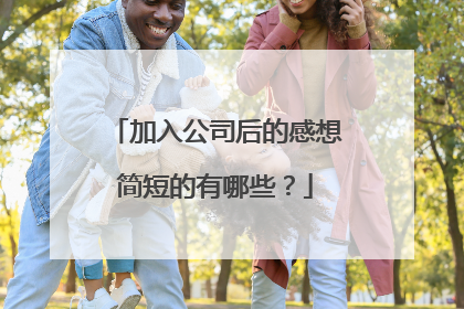 加入公司后的感想简短的有哪些？