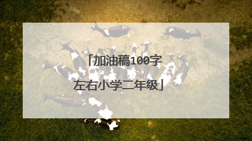 加油稿100字左右小学二年级