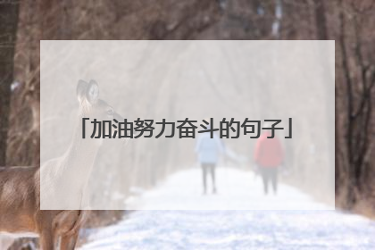 加油努力奋斗的句子