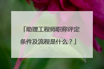 助理工程师职称评定条件及流程是什么？