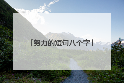 努力的短句八个字