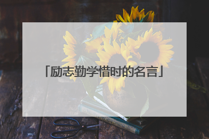 励志勤学惜时的名言