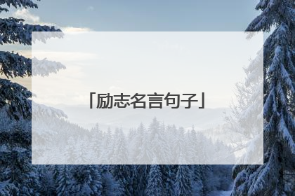 励志名言句子