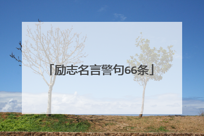 励志名言警句66条